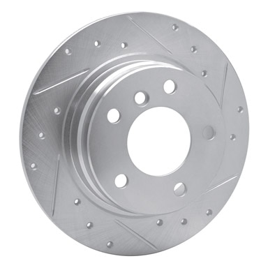 Right Rear Drilled & Slotted Brake Rotor, DFC - BMW E36 3 Series