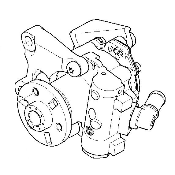 BMW Power Steering Pump - 32416777321 - E60/E61 525i 528i 530i without  Active Steering