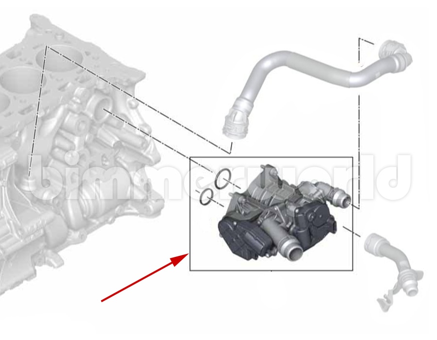 Engine Coolant Thermostat for BMW B46 230i 330e 330i 430i 530i X3 X4 Z4 30i