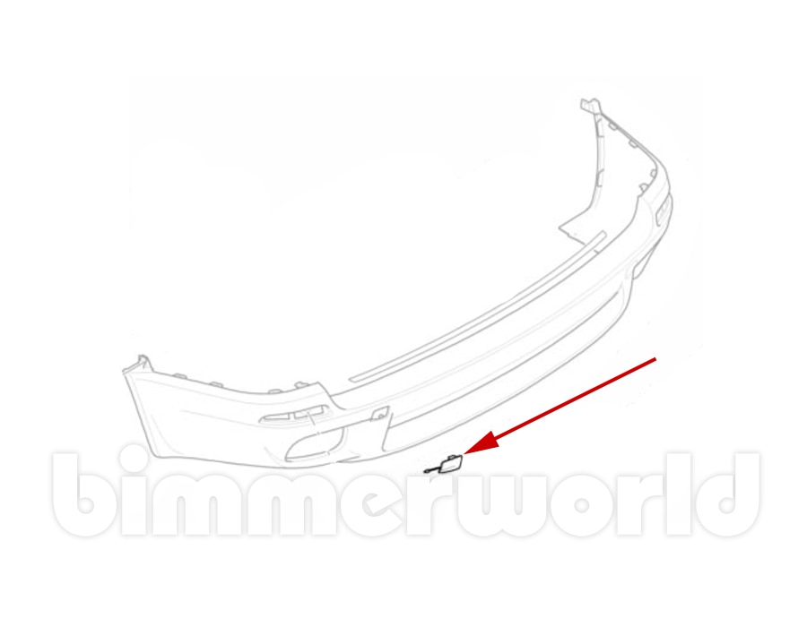 Rear Bumper Tow Hook Cover, Left - E70 X5 M Sport (2007-2013)